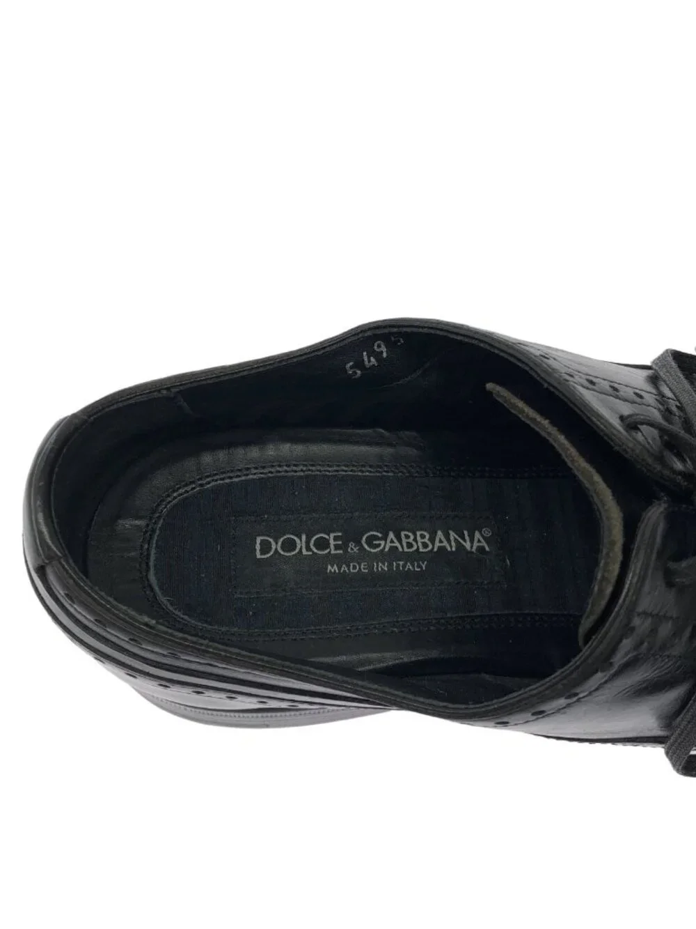 Dolce & Gabbana Medallion Leather Shoes Black 6 - Picture 5 of 9